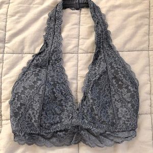 Navy halter bralette